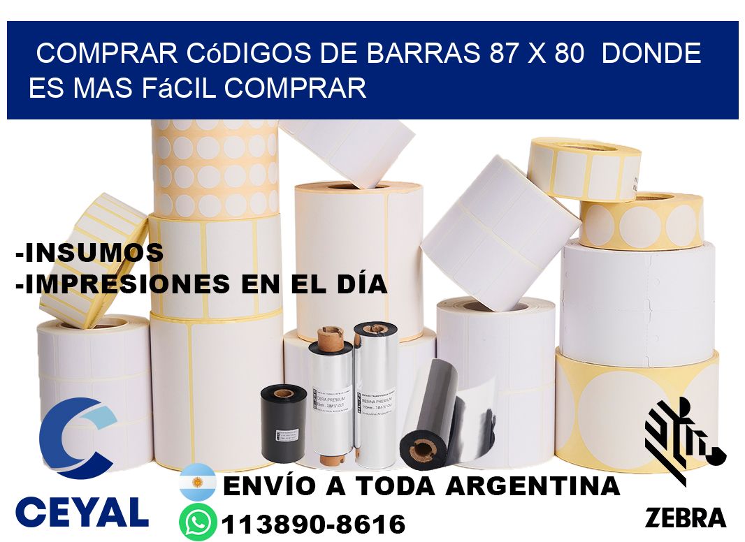 Comprar códigos de barras 87 x 80  Donde es mas fácil comprar