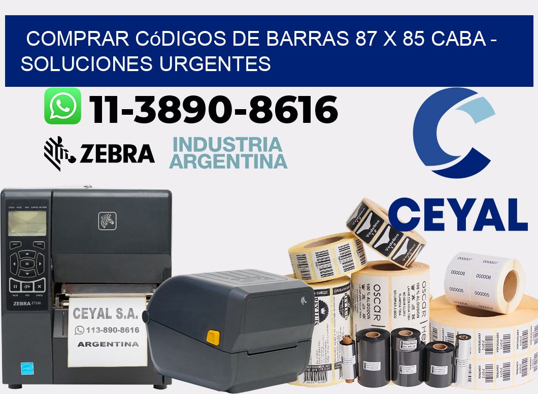 Comprar códigos de barras 87 x 85 CABA - soluciones urgentes