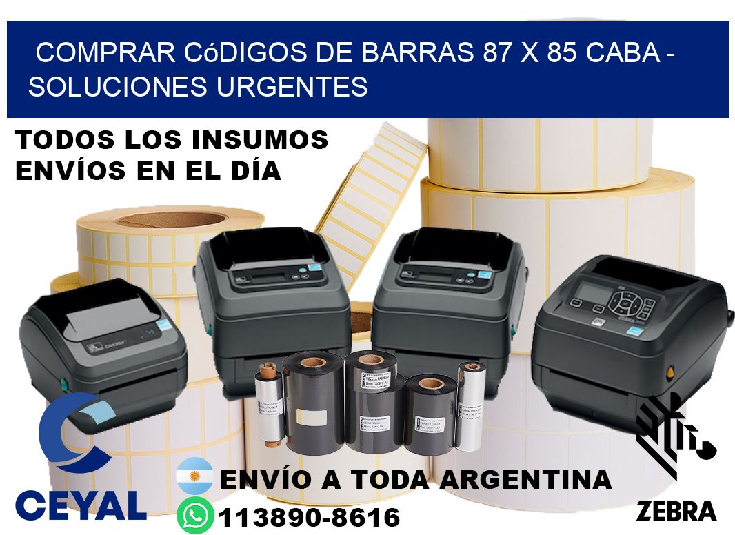 Comprar códigos de barras 87 x 85 CABA - soluciones urgentes