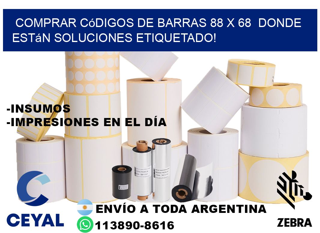 Comprar códigos de barras 88 x 68  donde están soluciones etiquetado!