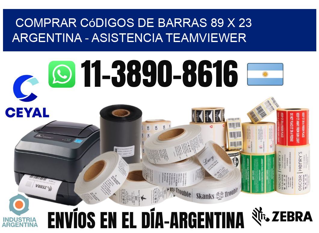 Comprar códigos de barras 89 x 23 argentina - asistencia teamviewer