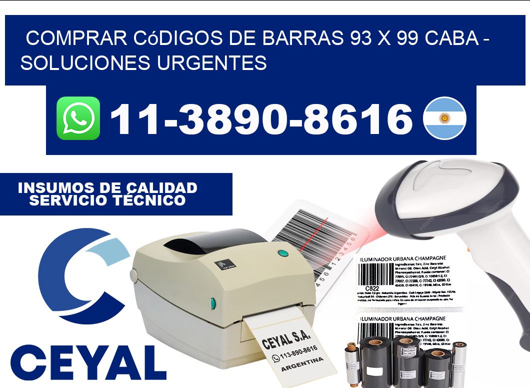 Comprar códigos de barras 93 x 99 CABA - soluciones urgentes
