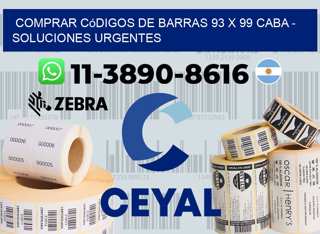Comprar códigos de barras 93 x 99 CABA - soluciones urgentes