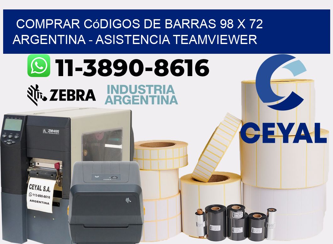 Comprar códigos de barras 98 x 72 argentina - asistencia teamviewer