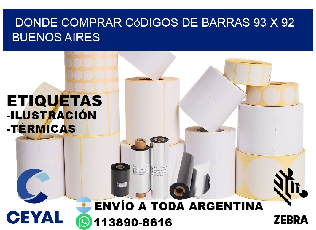 Donde Comprar códigos de barras 93 x 92  Buenos Aires