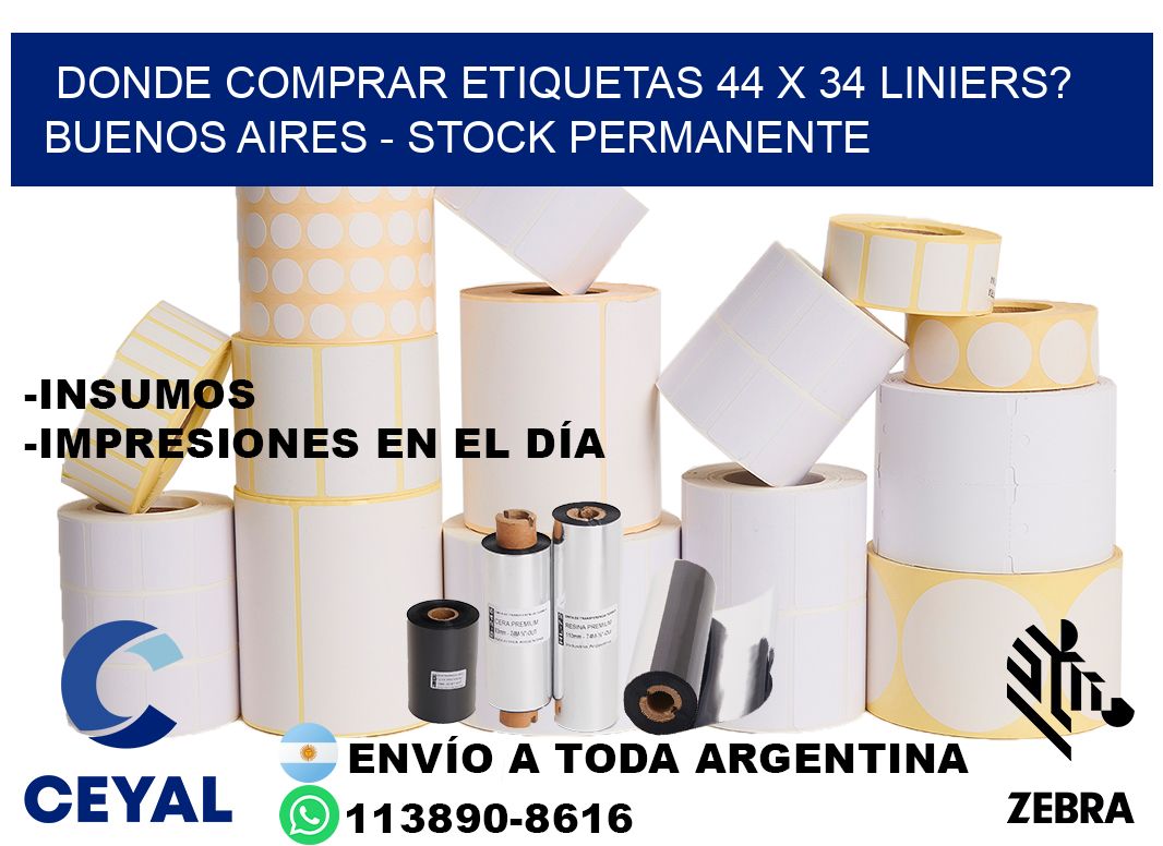 Donde Comprar etiquetas 44 x 34 LINIERS? Buenos Aires - Stock permanente