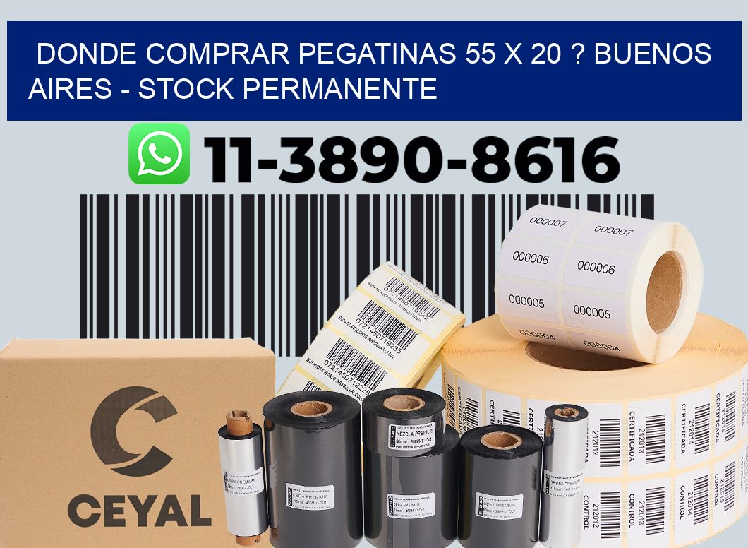 Donde Comprar pegatinas 55 x 20 ? Buenos Aires - Stock permanente