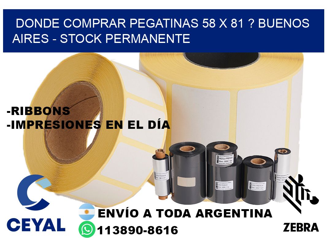 Donde Comprar pegatinas 58 x 81 ? Buenos Aires - Stock permanente