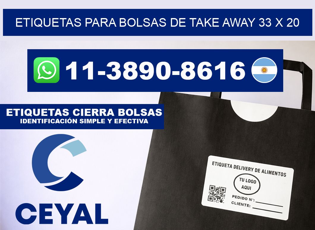 ETIQUETAS PARA BOLSAS DE TAKE AWAY 33 x 20