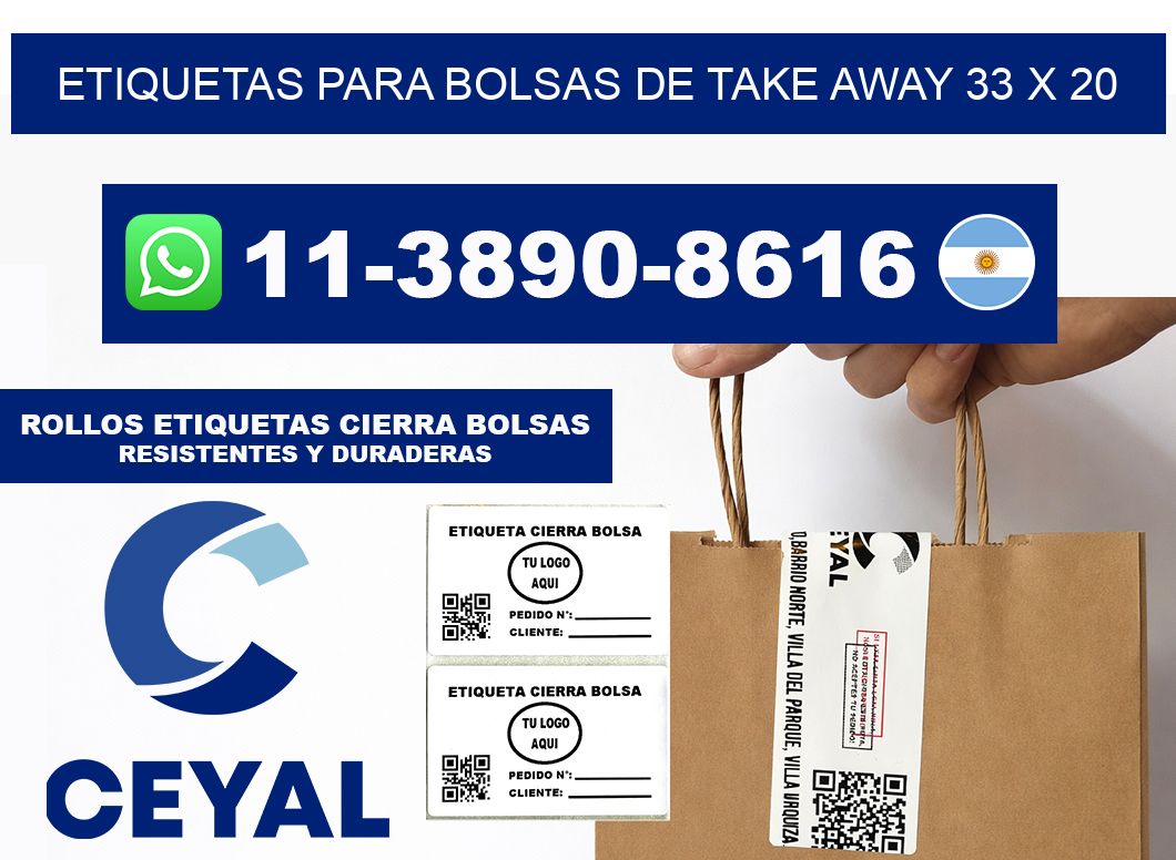 ETIQUETAS PARA BOLSAS DE TAKE AWAY 33 x 20