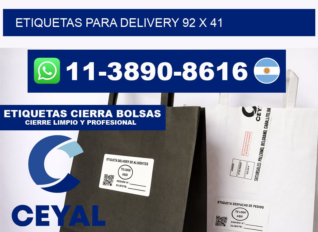 ETIQUETAS PARA DELIVERY 92 x 41