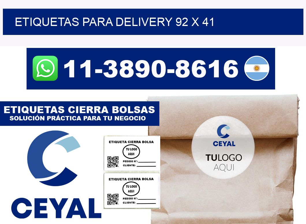 ETIQUETAS PARA DELIVERY 92 x 41