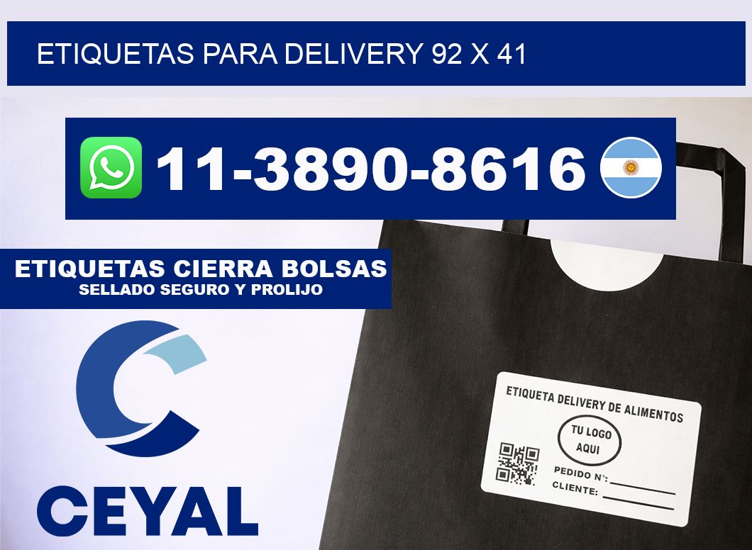 ETIQUETAS PARA DELIVERY 92 x 41