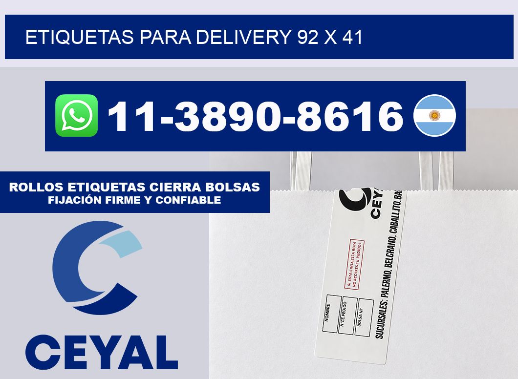 ETIQUETAS PARA DELIVERY 92 x 41