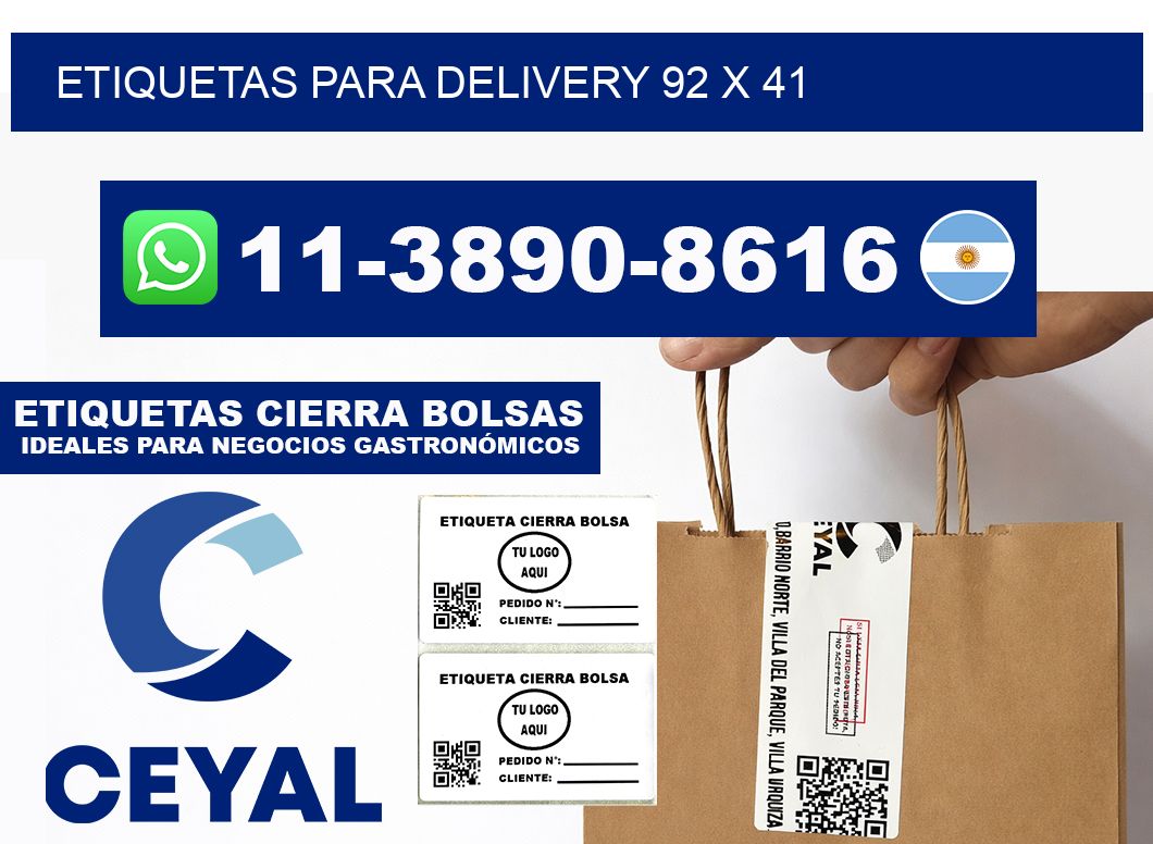 ETIQUETAS PARA DELIVERY 92 x 41