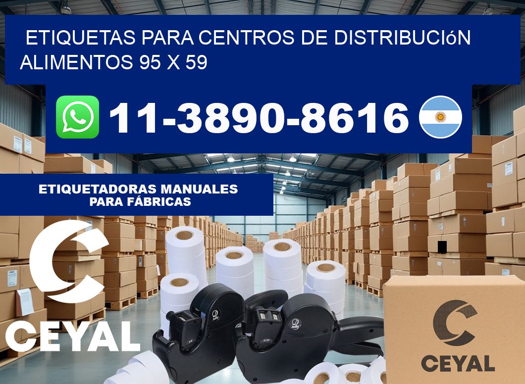Etiquetas para centros de distribución alimentos 95 x 59