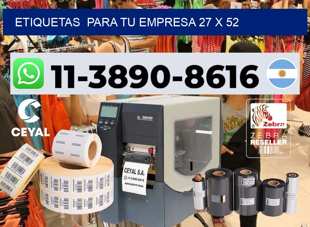 Etiquetas  para tu empresa 27 x 52