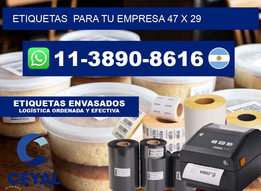 Etiquetas para tu empresa 47 x 29