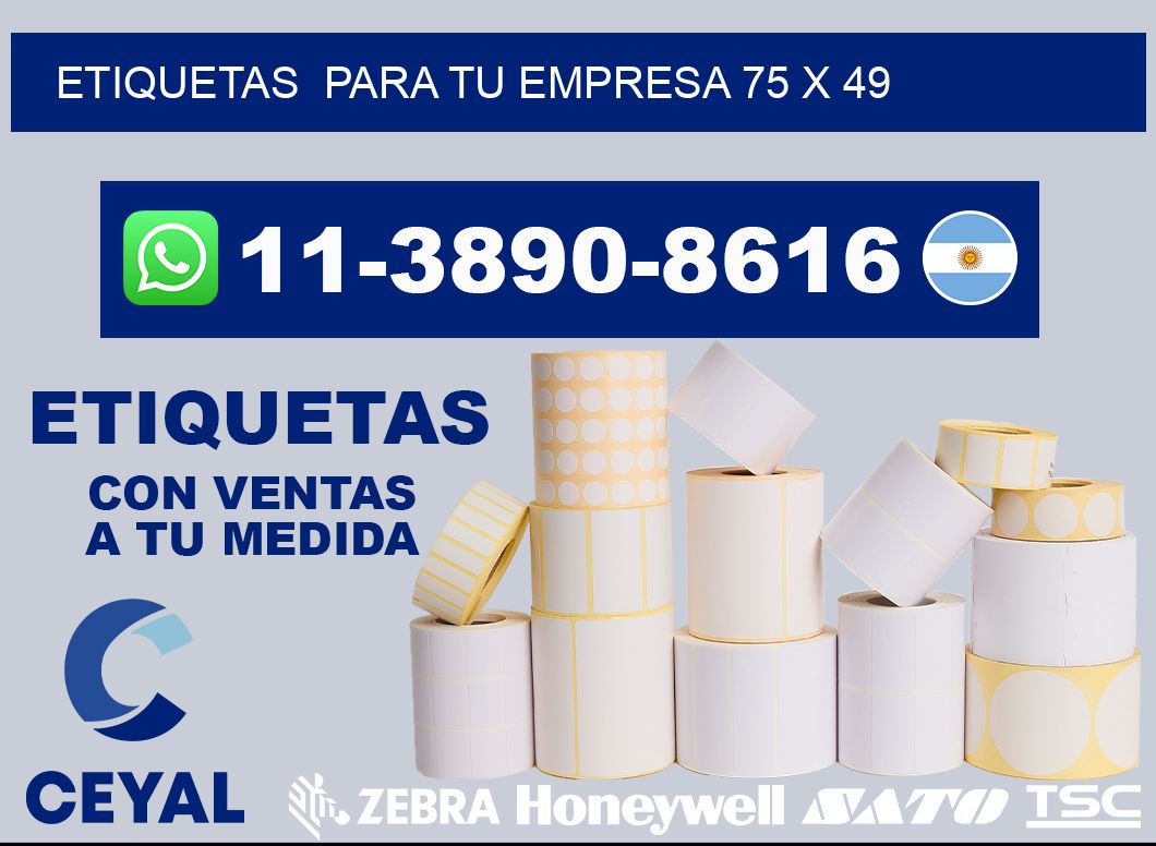 Etiquetas  para tu empresa 75 x 49