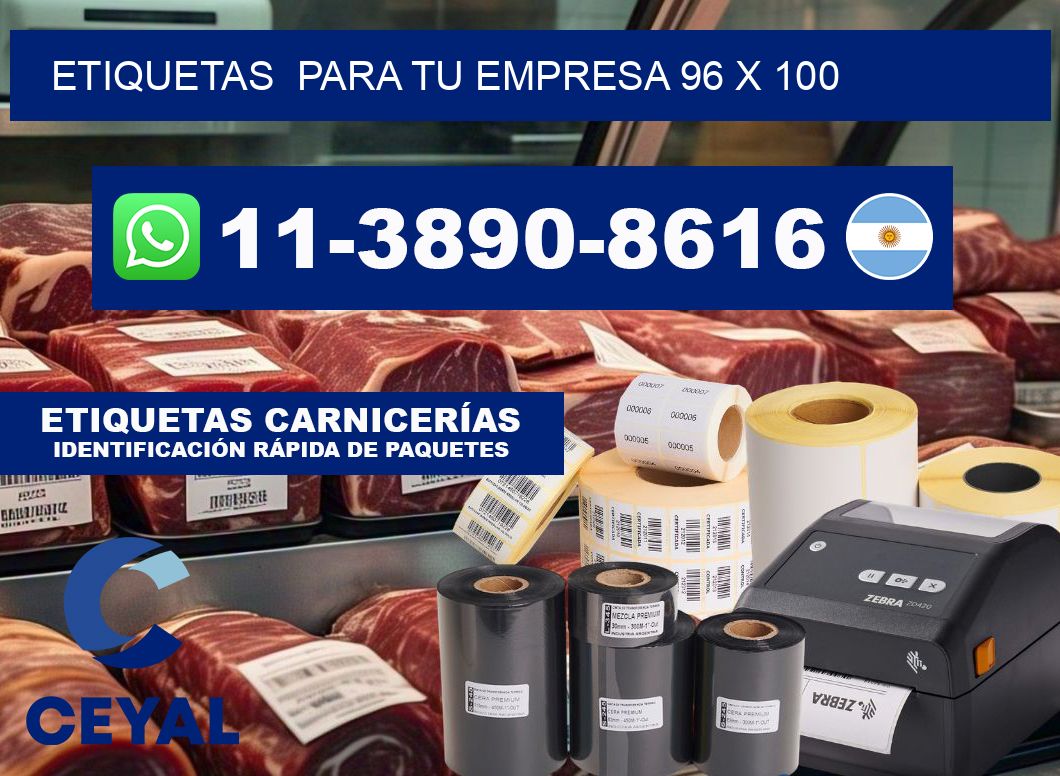 Etiquetas para tu empresa 96 x 100