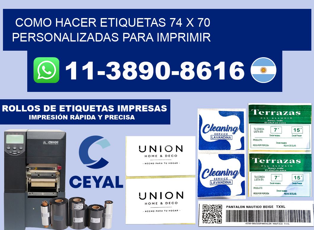 como hacer etiquetas 74 x 70 personalizadas para imprimir