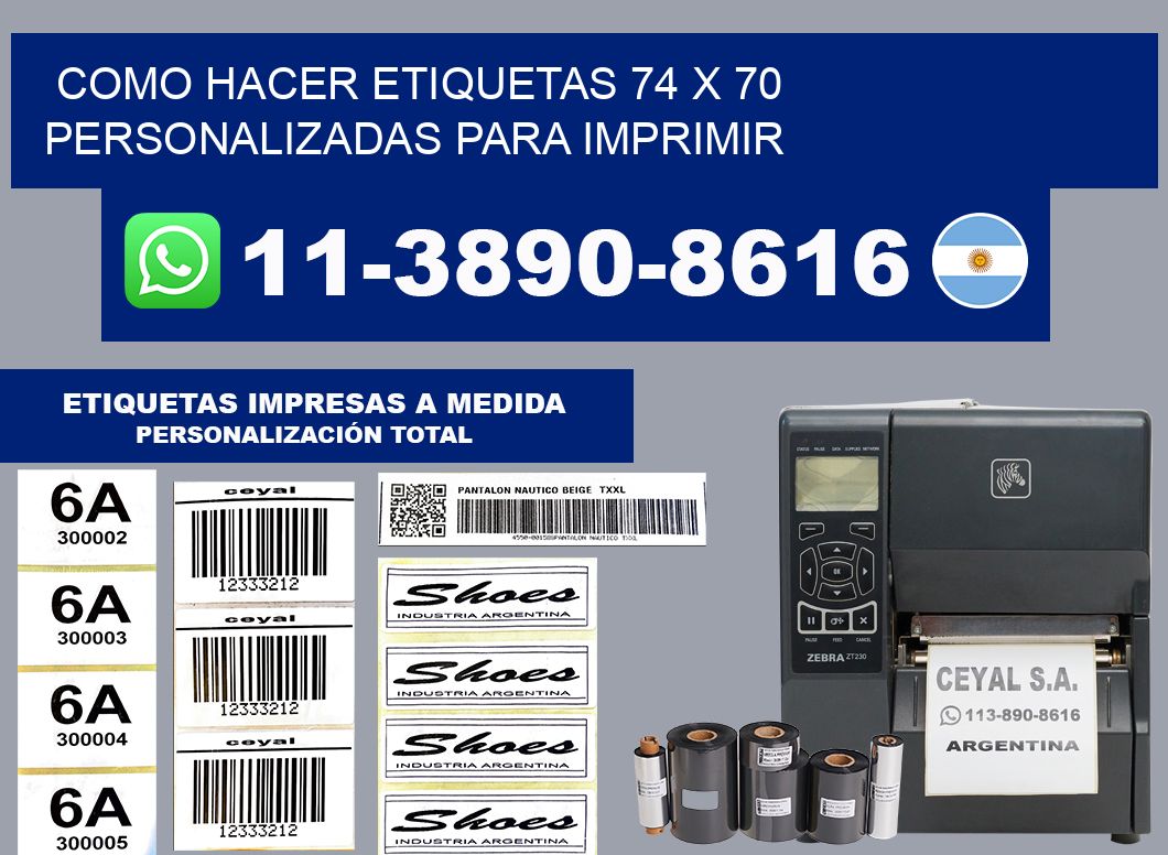 como hacer etiquetas 74 x 70 personalizadas para imprimir