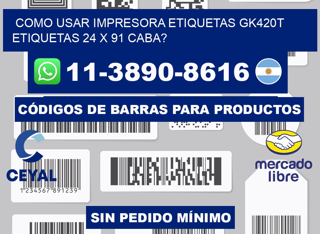 como usar impresora etiquetas gk420t etiquetas 24 x 91 CABA?