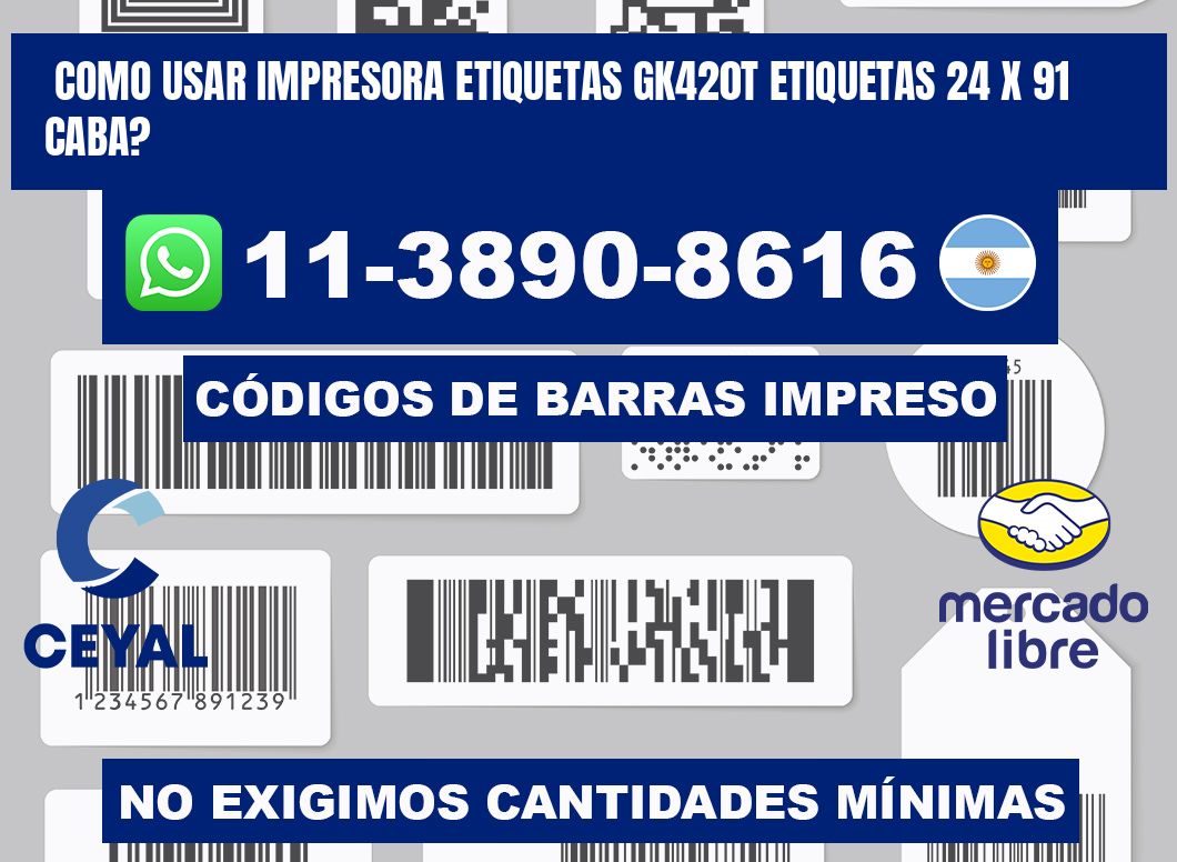 como usar impresora etiquetas gk420t etiquetas 24 x 91 CABA?
