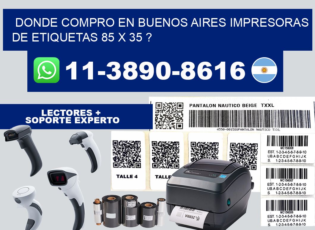 donde compro en buenos aires impresoras de etiquetas 85 x 35 ?