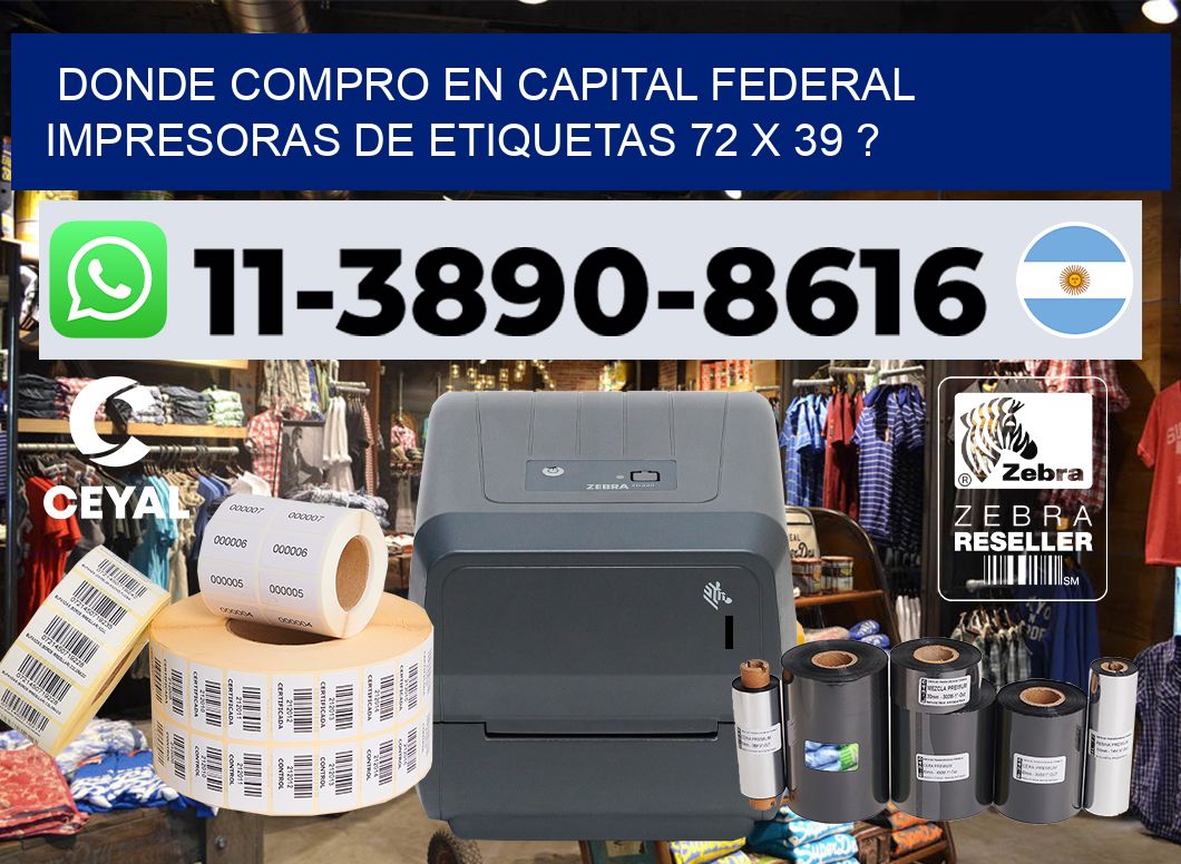 donde compro en capital federal impresoras de etiquetas 72 x 39 ?