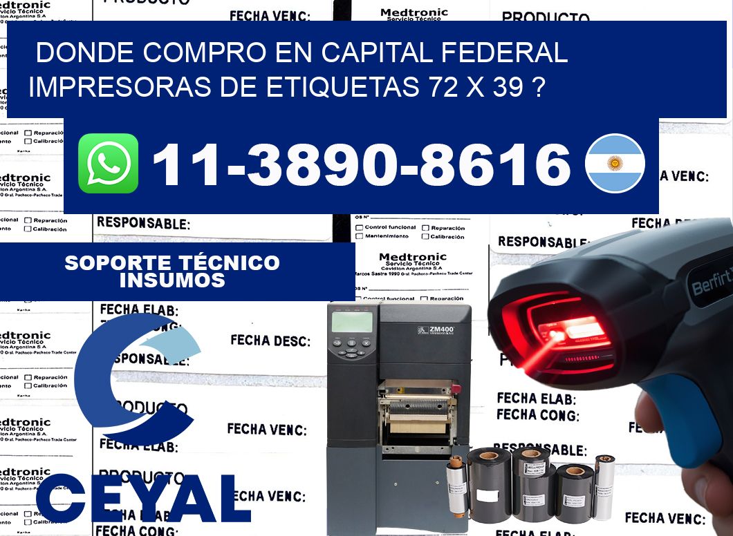 donde compro en capital federal impresoras de etiquetas 72 x 39 ?