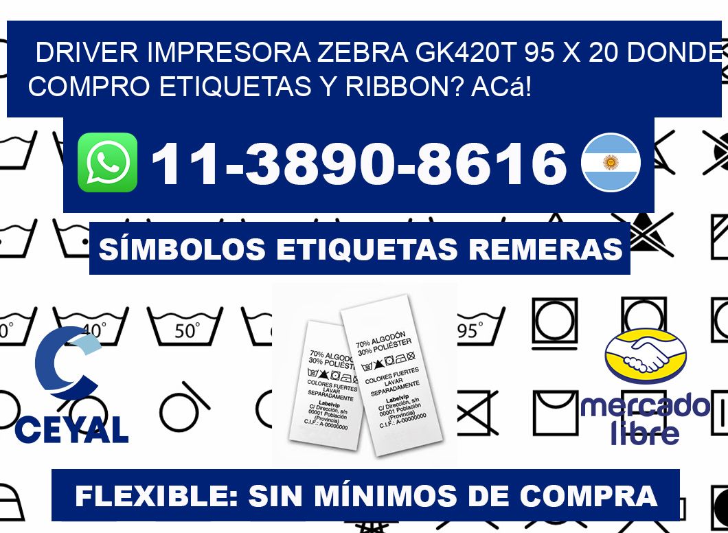 driver impresora zebra gk420t 95 x 20 Donde compro etiquetas y ribbon? Acá!