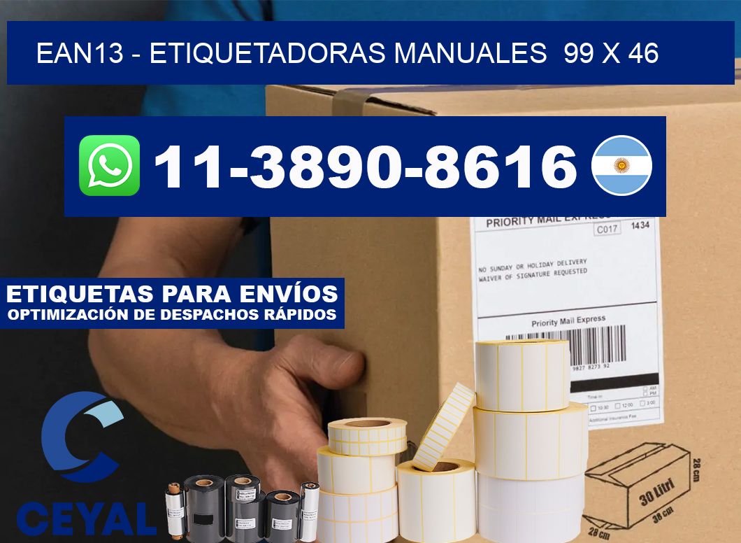 ean13 - Etiquetadoras Manuales  99 x 46