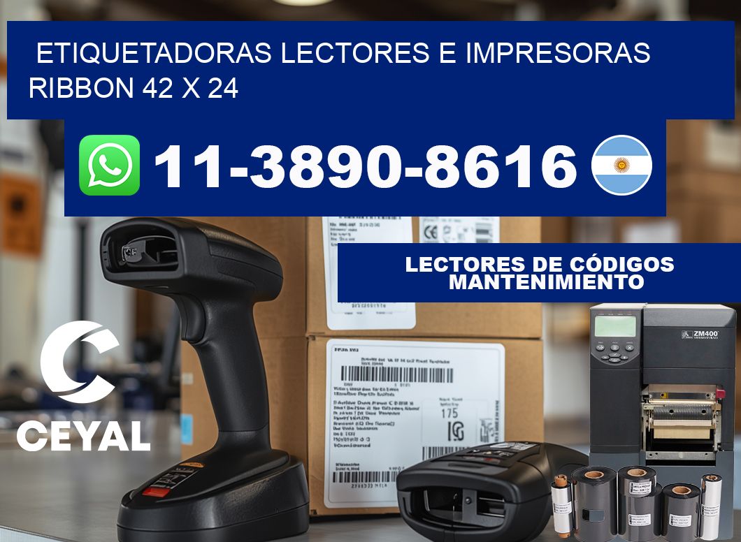 etiquetadoras lectores e impresoras ribbon 42 x 24