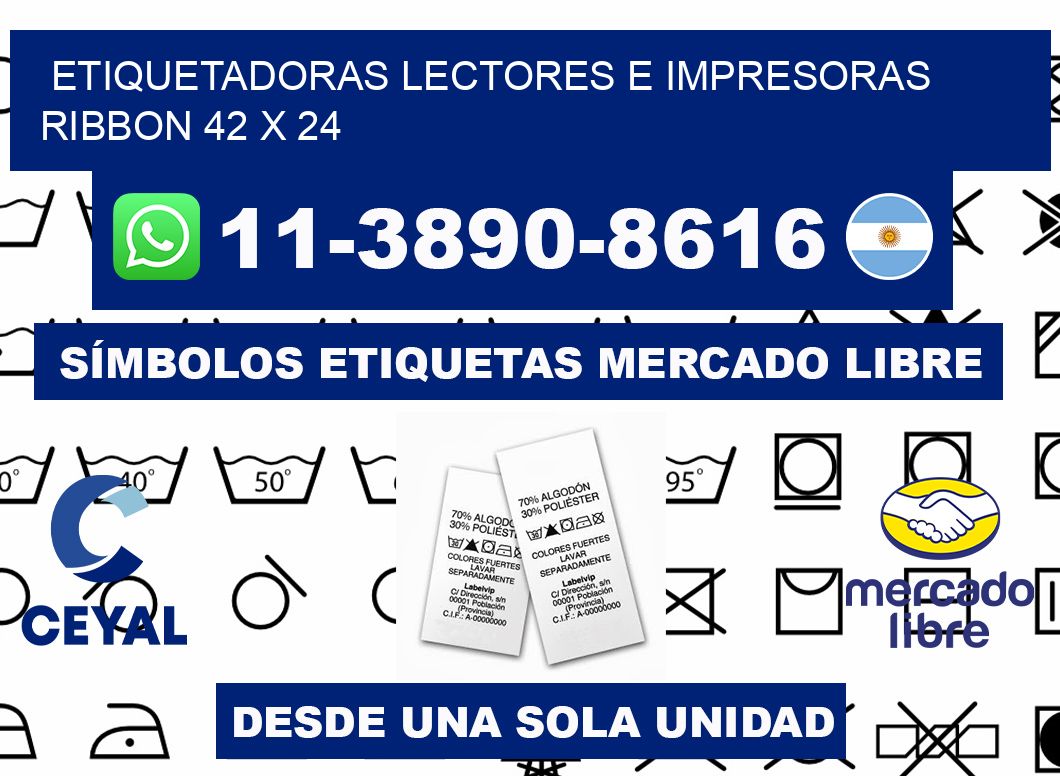 etiquetadoras lectores e impresoras ribbon 42 x 24