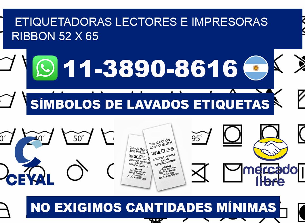 etiquetadoras lectores e impresoras ribbon 52 x 65