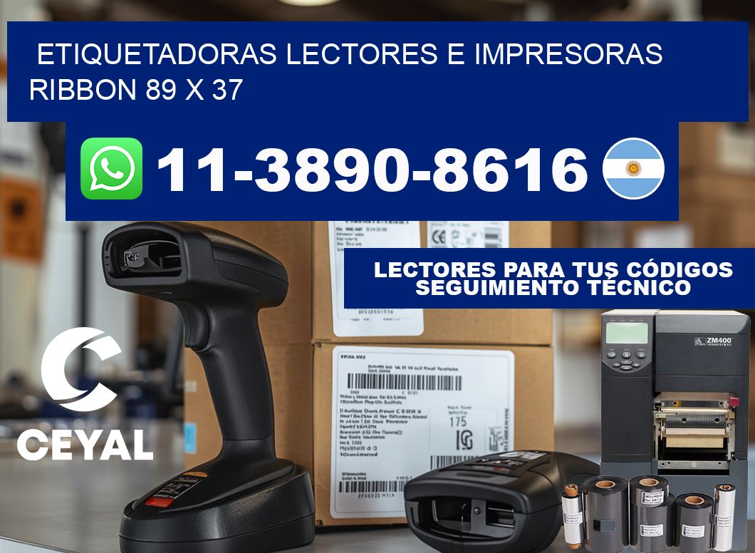 etiquetadoras lectores e impresoras ribbon 89 x 37