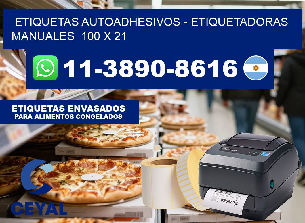 etiquetas autoadhesivos – Etiquetadoras Manuales  100 x 21