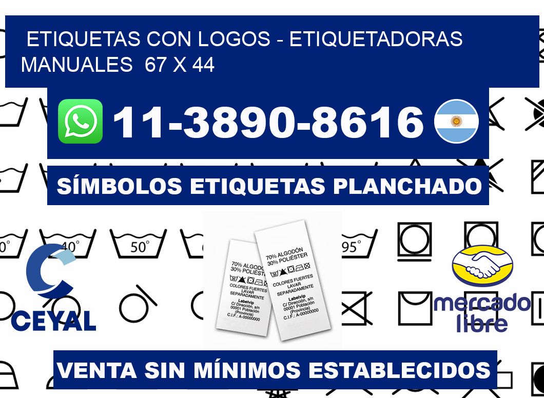 etiquetas con logos - Etiquetadoras Manuales  67 x 44