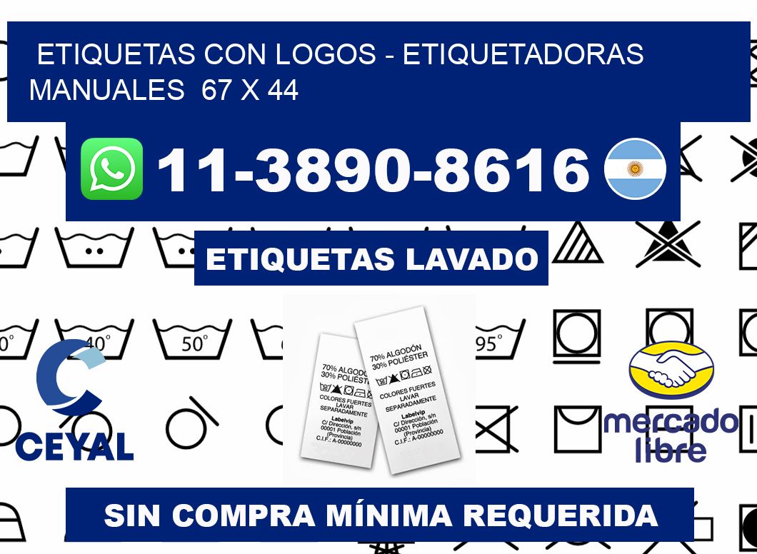 etiquetas con logos - Etiquetadoras Manuales  67 x 44