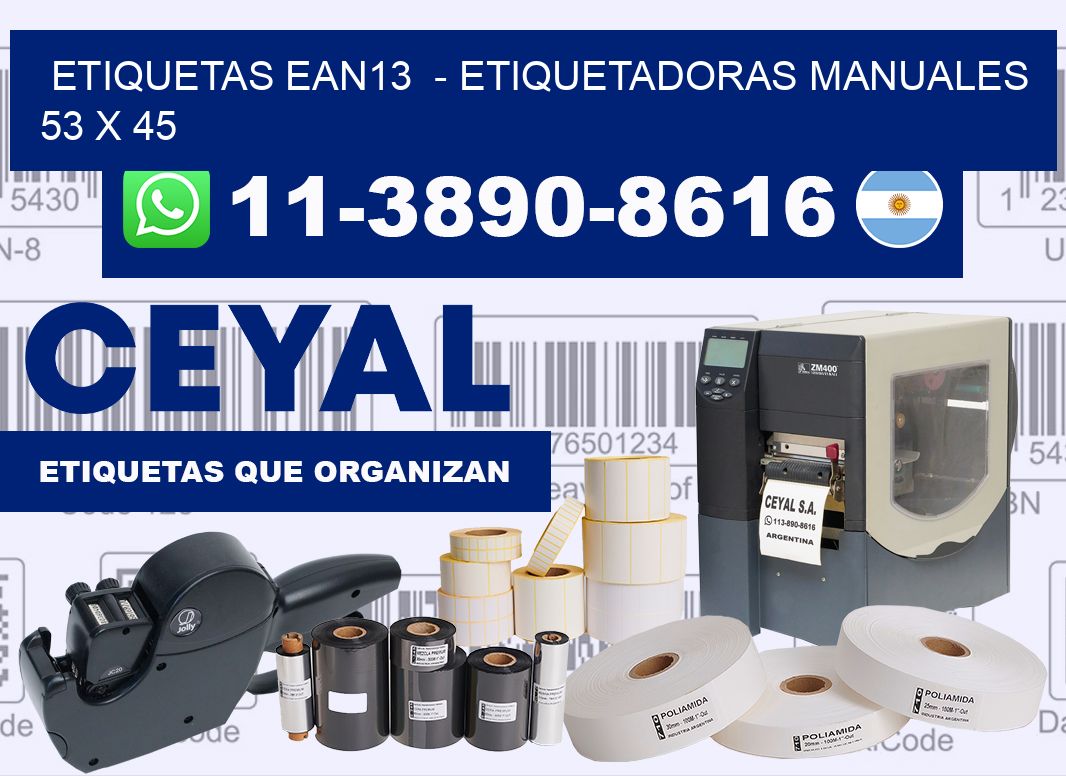 etiquetas ean13  – Etiquetadoras Manuales  53 x 45