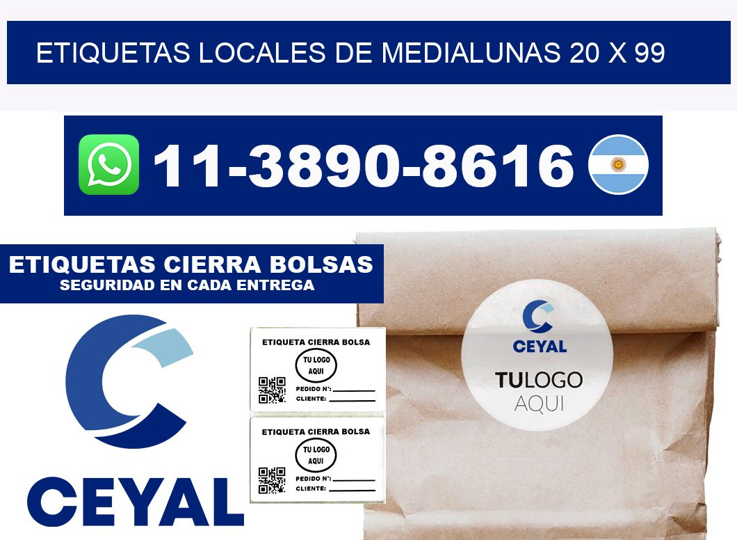 etiquetas locales de medialunas 20 x 99