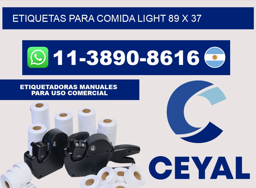 etiquetas para comida light 89 x 37