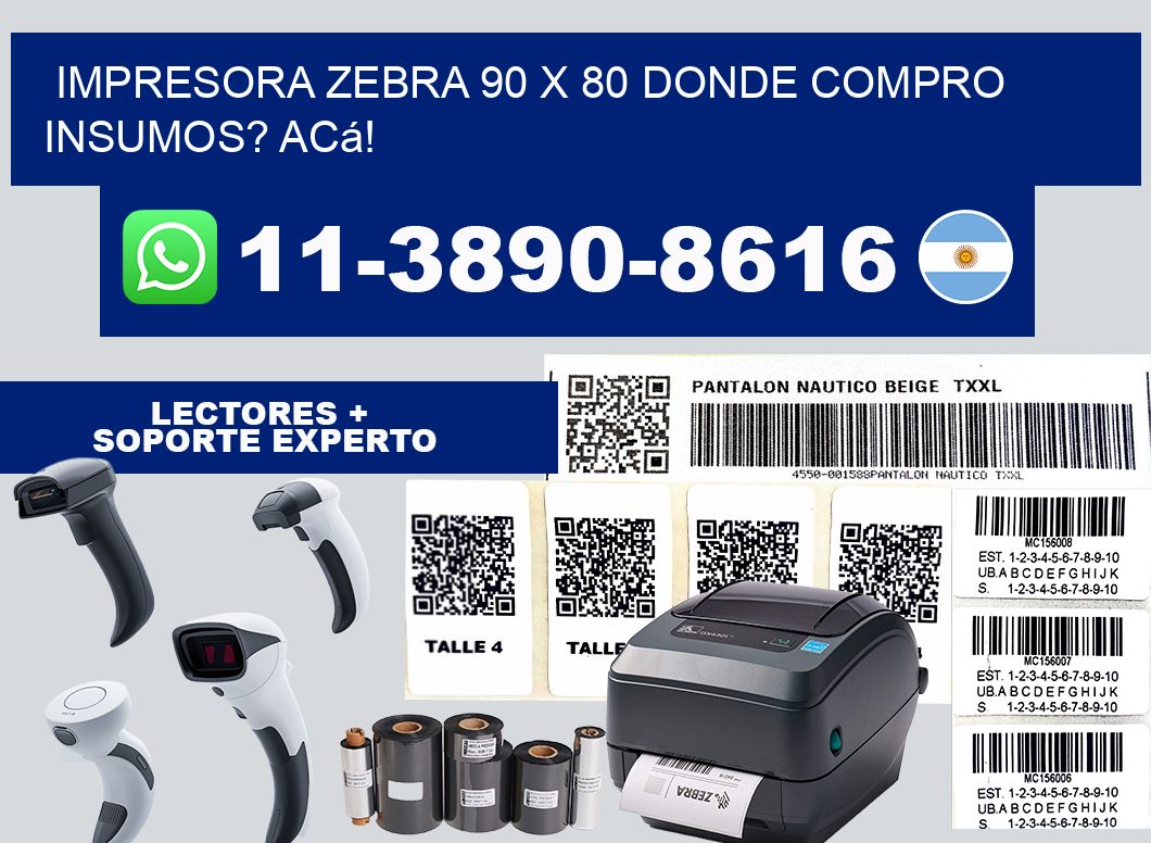 impresora zebra 90 x 80 Donde compro insumos? Acá!
