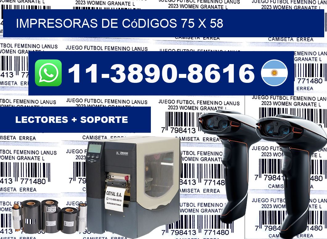 impresoras de códigos 75 x 58