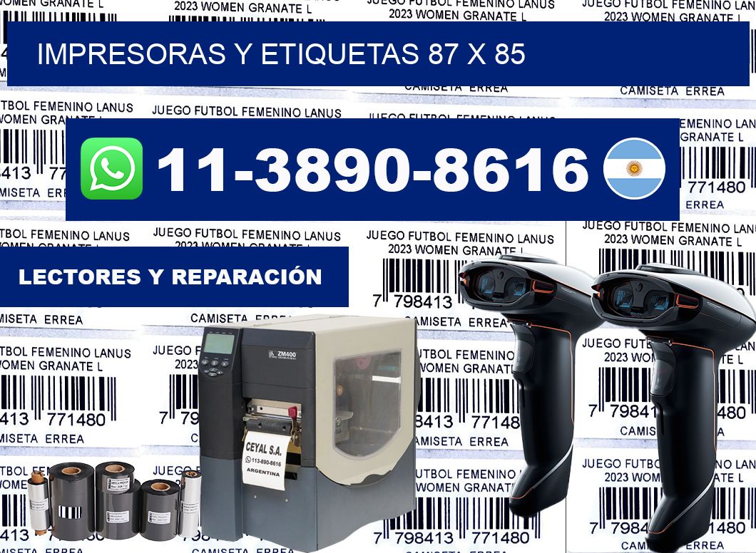 impresoras y etiquetas 87 x 85