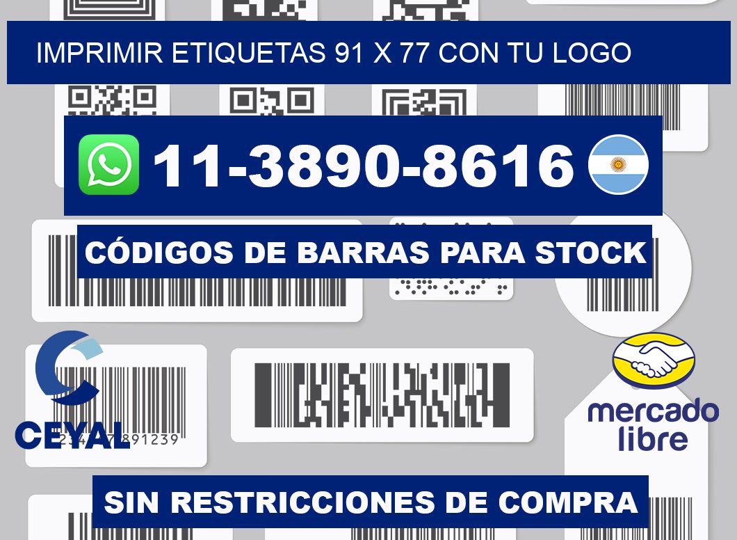 imprimir etiquetas 91 x 77 con tu logo