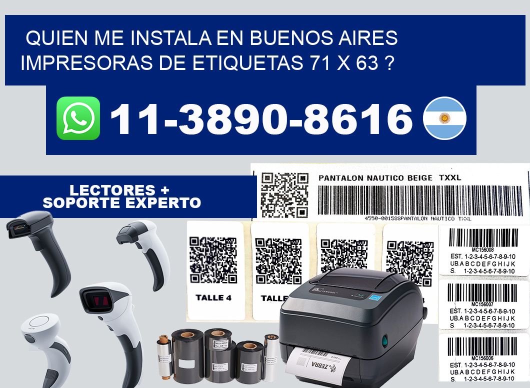 quien me instala en buenos aires impresoras de etiquetas 71 x 63 ?