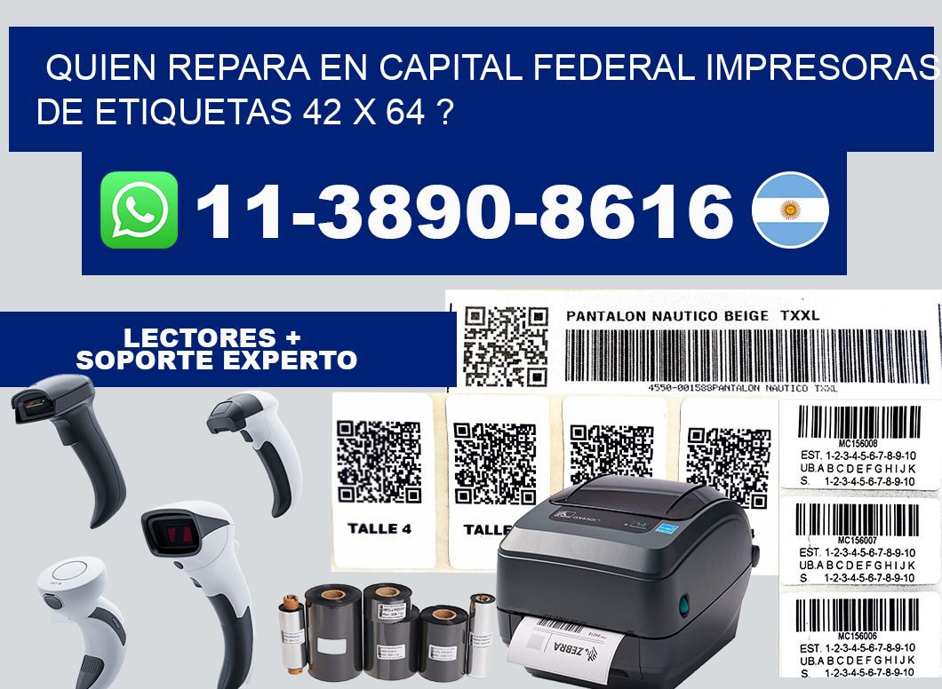 quien repara en capital federal impresoras de etiquetas 42 x 64 ?