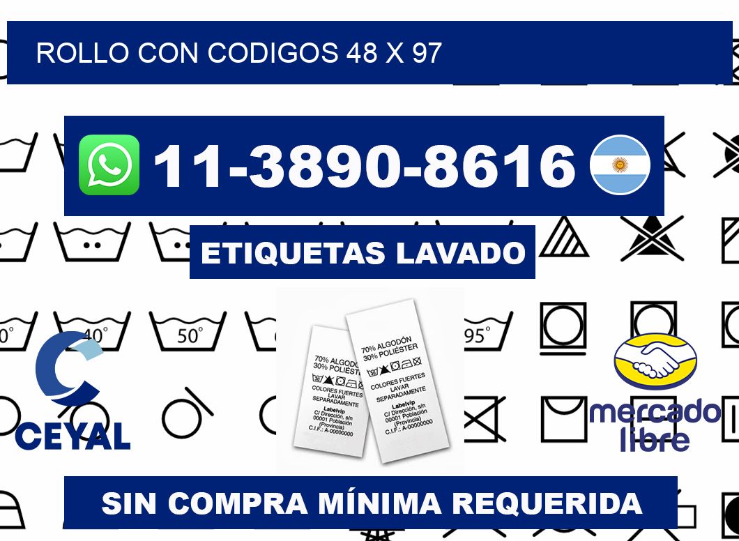 rollo con codigos 48 x 97